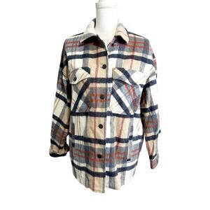 Zara Womens Plaid Shacket Flannel Size Small Camping Hiking Outdoor